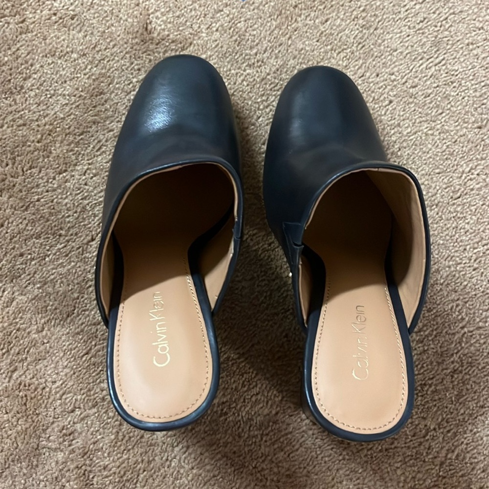 Calvin Klein black wedges - size 7